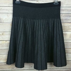 Grace Elements Black & Ash Knit Sweater Flared Skirt Size Medium